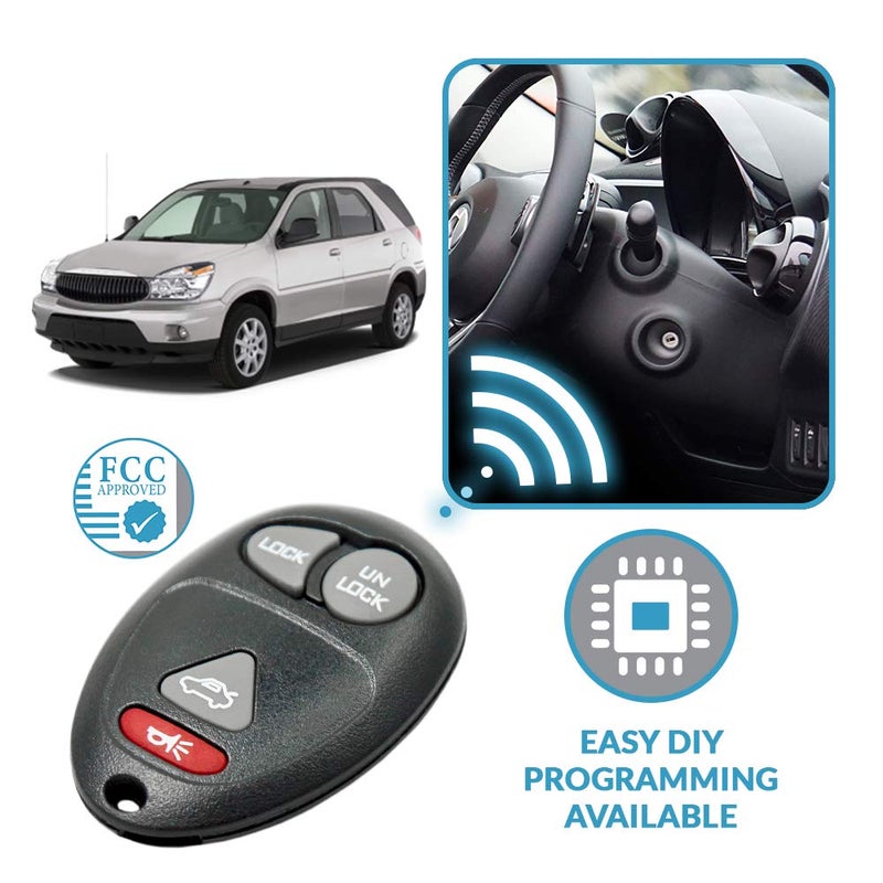 Keyless2Go Replacement for Keyless Entry Car Key Fob Vehicles That Use 4 Button L2C0007T 10335582-88 Remote, Self-programming - 2 Pack - Image 5